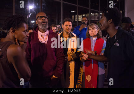 Charlotte, North Carolina, USA. 22nd Sep, 2016. Third day of protests in the city of Charlotte, NC © Dimitrios Manis/ZUMA Wire/Alamy Live News Stock Photo