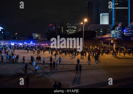 Charlotte, North Carolina, USA. 22nd Sep, 2016. Third day of protests in the city of Charlotte, NC © Dimitrios Manis/ZUMA Wire/Alamy Live News Stock Photo