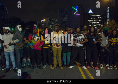 Charlotte, North Carolina, USA. 22nd Sep, 2016. Third day of protests in the city of Charlotte, NC © Dimitrios Manis/ZUMA Wire/Alamy Live News Stock Photo