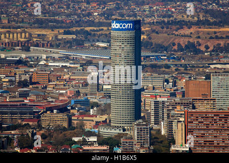 Aerial photograph of the Berea Tower in Hillbrow, Johannesburg, Gauteng, South Africa Stock Photo