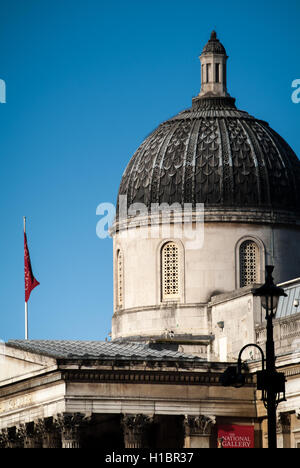 LONDON, UK - FEB 2ND 2014: Photo of the National Gallery in London taken on 2nd February 2014, when the nearby Chinatown celebra Stock Photo