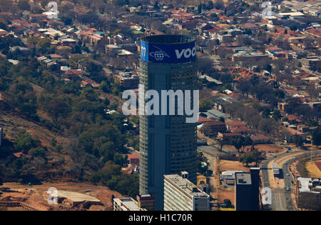 Aerial photograph of Berea Tower in Hillbrow, Johannesburg, Gauteng Stock Photo