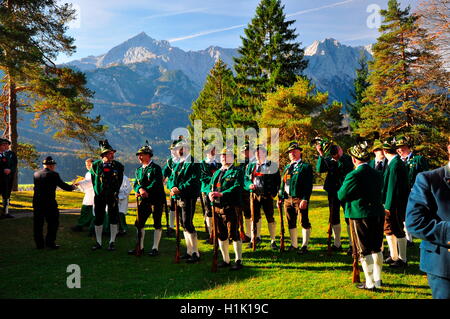 Mountain riflemen, Werdenfels, Bavaria, Garmisch-Partenkirchen, Germany Stock Photo