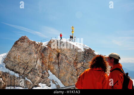 Bayern, Zugspitze, Zugspitzgipfel Stock Photo