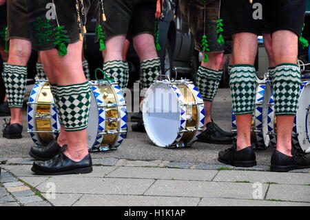 Bayern, Brauchtum, Tracht, Trommler, Trommeln, Beine Stock Photo