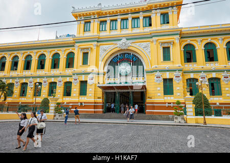 Central Post Office building. Ho Chi Minh City, Vietnam. Stock Photo