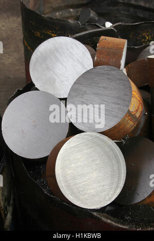 Solid aluminum cylinder Stock Photo