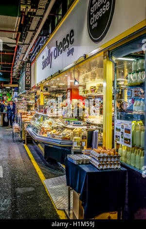 A cheese shop in the Adelaide Central Market, Australia Stock Photo