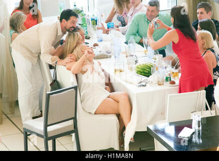 Bubblicious champagne buffet lunch hotel dubai luxury Stock Photo