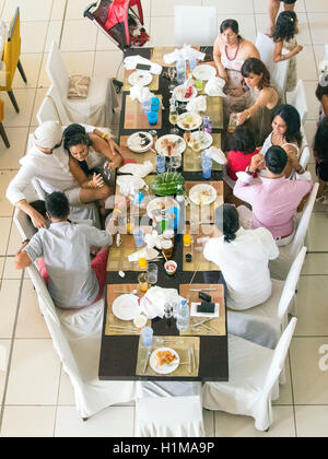 Bubblicious champagne buffet lunch hotel dubai luxury Stock Photo