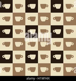 Espresso coffee cups seamless pattern Stock Vector