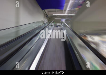Shooting in the store on a moving photo camera Stock Photo