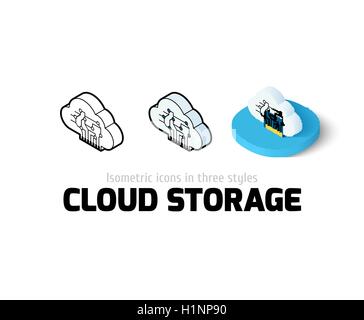 cloud storage data service icon watercolor silhouette with thick ...
