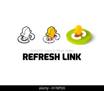 Refresh link icon in different style Stock Vector