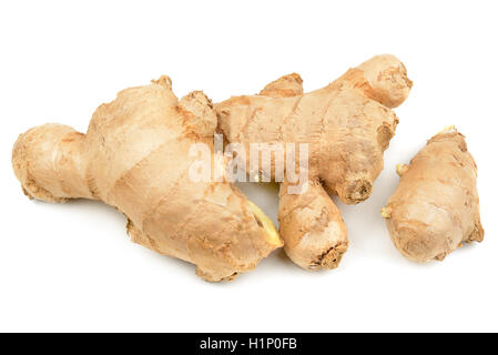 ginger root isolated on white background Stock Photo