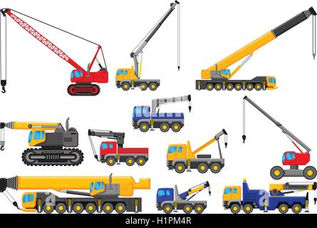 collection of Lifting crane for you design Stock Vector
