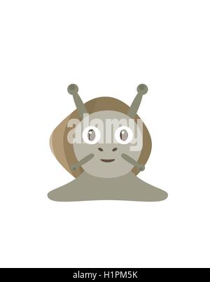 Funny snail character Stock Vector