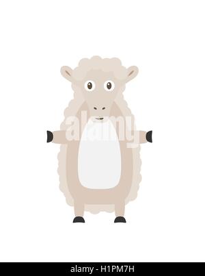 Funny sheep character Stock Vector
