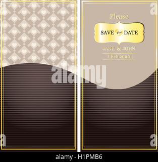 Save the date card, Wedding card invitation template Stock Vector