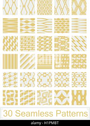 30 Seamless Patterns Stock Vector