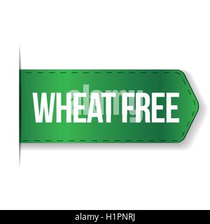 Wheat Free sign ribbon Stock Vector