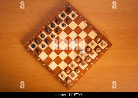 chessboard from above Stock Photo