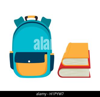 backpack school bag design Stock Vector