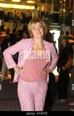 The protagonist of the film 'La Pazza Goia' Valeria Bruni Tedeschi attends at the premiere in Athens. Stock Photo