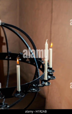 Image of candles burning in a church. Stock Photo