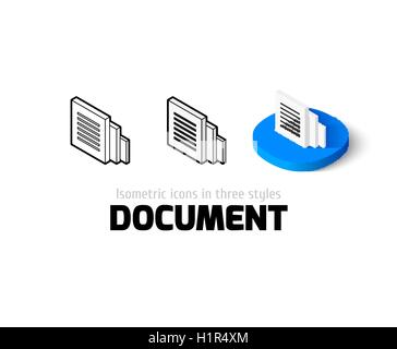 Document icon in different style Stock Vector