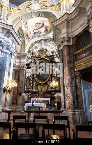 Interior of Santa Maria Maddalena church in Rome, Rome, Italy Stock ...