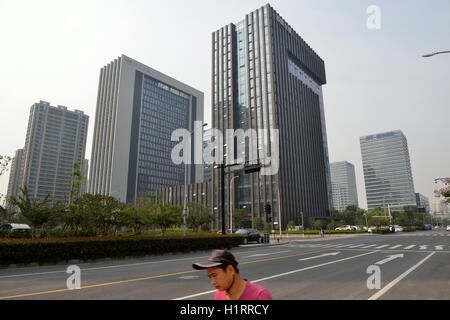 National Industry Demonstration Base for Internet of Things, Hangzhou Hi-tech Zone (Binjiang). Stock Photo