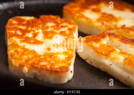 Halloumi Cheese Cooked Stock Photo