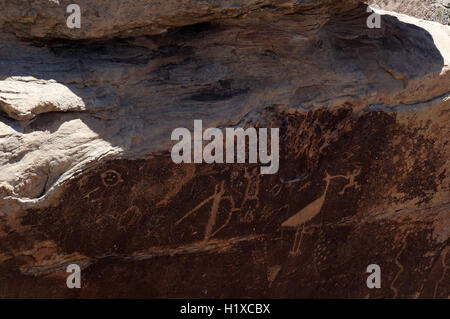 Indian Wall Art in the Arizona Desert Stock Photo