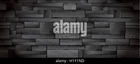 Stone wall banner full vector texture background Stock Vector