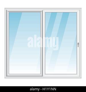 White PVC vector bay window isolated on white background Stock Vector ...