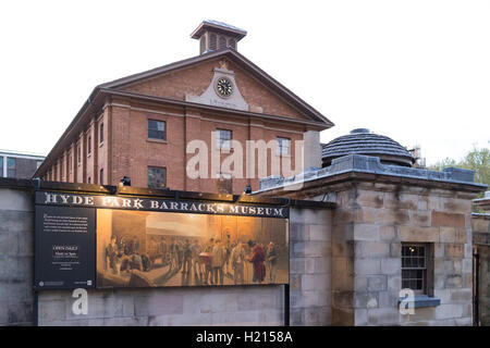 Historic Hyde Park Barracks on Macquarie Street Sydney Australia Stock Photo