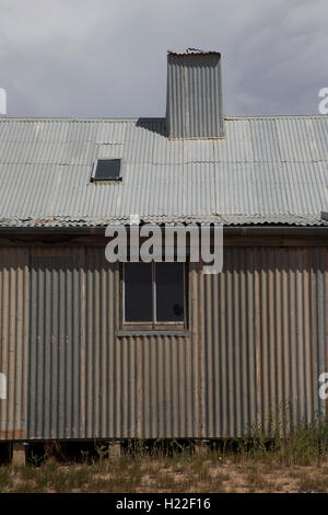 Architectural detail of corrugated iron Kinchega National Park New South Wales Australia Stock Photo