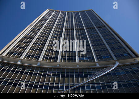 The AMP Building at 33 Alfred Street was completed in 1962 and was hailed as Australia’s first skyscraper. Stock Photo