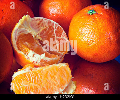 Orange fruits, nature background Stock Photo