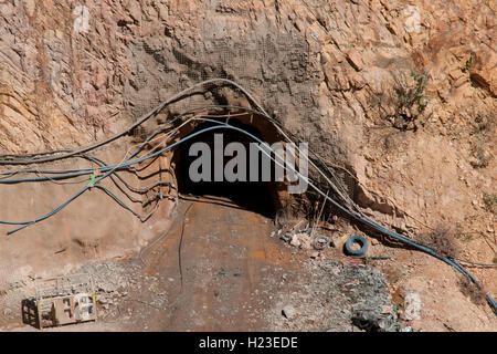 Underground Mining Tunnel Entrance Stock Photo