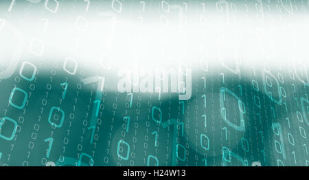 Futuristic green digital background Stock Photo