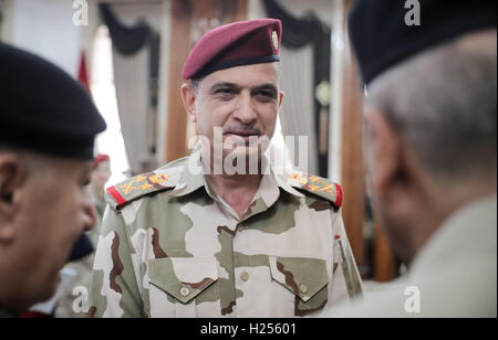 Baghdad, Iraq. 22nd Sep, 2016. Othman al-Ghanimi, Chief of General Staff and acting Defense Minister of IRaq, in the Green Zone in Baghdad, Iraq, 22 September 2016. Photo: MICHAEL KAPPELER/dpa/Alamy Live News Stock Photo