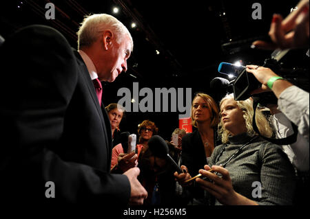 Liverpool, England. 24th September, 2016.  Jeremy Corbyn is announced as the new leader of the Labour Party at the ACC Conference Centre. Mr CorbynÕs victory followed nine weeks of campaigning against fellow candidate, Owen Smith. John McDonnell shadow chancellor, talks to reporters. This Mr Corbyn's second leadership victory in just over twelve months and was initiated by the decision of Angela Eagle to stand against him. Kevin Hayes/Alamy Live News Stock Photo
