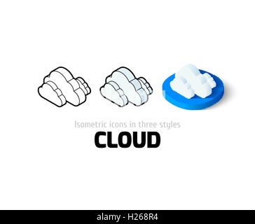Cloud icon in different style Stock Vector