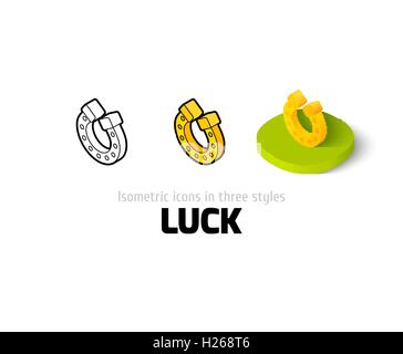Luck icon in different style Stock Vector