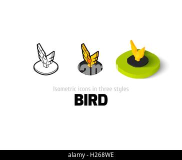 Bird icon in different style Stock Vector