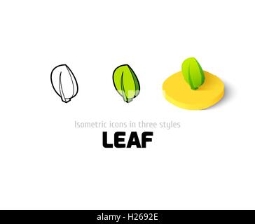 Leaf icon in different style Stock Vector
