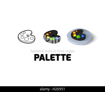 Palette icon in different style Stock Vector