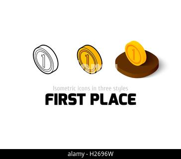 First place award sign. Winner symbol. Step one. Seamless abstract ...